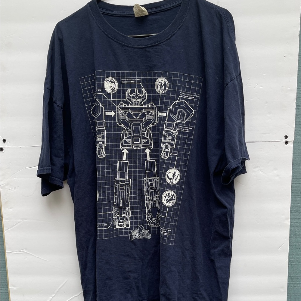 Fruit of the Loom Power Ranges Dark Blue Robot Graphic Tee